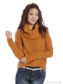 肩出しオフタートルニットTOPS/レンガ