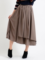 モダールラップギャザースカート/ベージュ