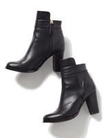 ジップショートブーツ/グレー