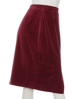 ベロアタイトスカート/ボルドー