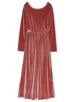 【emmi yoga】ベロアマキシワンピース/PNK