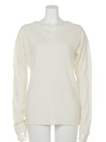 カシミアタッチVネックニットPO/IVO