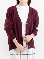 ヘムラインVニットカーディガン/アイボリー