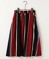 マルチストライプギャザースカート