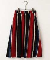 マルチストライプギャザースカート