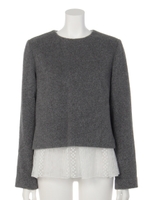 [GREED]ANGORA BEAVER Blouse/GRAY