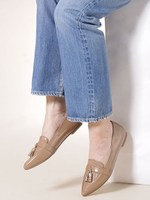 タッセルポインテッドパンプス/ベージュ