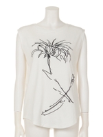 【石原さとみさん着用】ラフフラワー刺繍タンク/ブラック