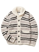 【Xmas限定】HOMME‘ジェラート’ボーダーショールカーデ/GRN