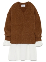 ネップドッキングニット/NVY