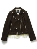 バックプリーツ コーデュロイライダース/ピンク