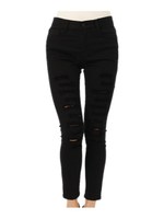 ブロークンブラックスキニーパンツ/BLACK