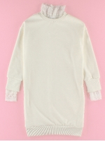 レースタートルスウェットワンピース/ホワイト