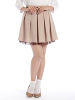 女の子タックスカート/ベージュ