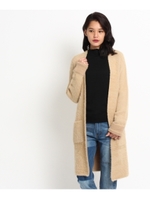 シャギーリバーシブルニットカーディガン/ベージュ(052)