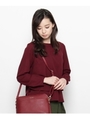 バックラッフルブラウス/ボルドー(064)