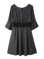 FLAIR SLEEVE DRESS/グレー(021)