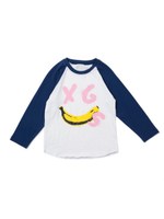 B/B TEE BANANA FACE (12M〜3T)/ネイビー