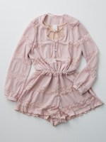 ネックリボンロンパース/OFF WHITE