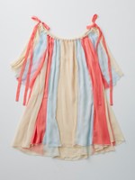 シフォンバイカラーチュニック/GREEN