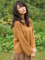 ブークレニットトップス/マスタード