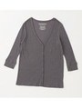 ヌメールテレコカーデイガン風TOP/L-GRAY