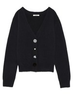 ビジューボタンカーディガン/LBLU