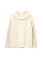 3Dケーブルニット/ホワイト(031)