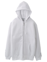 MESSAGE SWEAT ZIP HOODIE/ホワイト