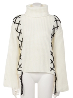 【ANAP】ダブルスピンドルタートルニット/MUS