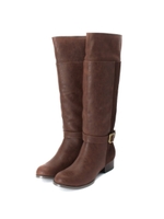 ◆折り返しロングブーツ/ブラウン系(045)