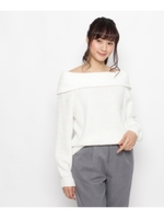 オフショルニットプルオーバー/ホワイト系(002)