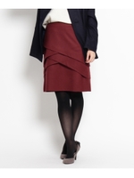 クロスティアードスカート/ボルドー(064)