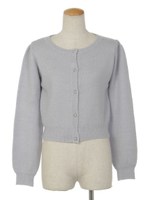 ショートニットカーディガン/ライトブルー