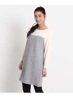 バックリボンリップルワンピース/グレー(512)