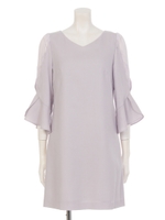 レースフレア袖サックワンピース(追加生産:ラベンダー)/ラベンダー