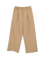 ゆるシルエットタックワイドパンツ/ベージュ
