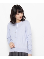 アンゴラ混MIXボタンカーディガン/モスグリーン(024)