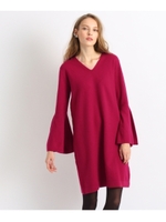 トランペットスリーブニットワンピース/グレー(012)