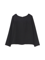 《B ability》サテン２重ブラウス（セットアップ対応商品）/ブラック(010)