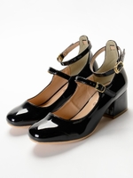 ストラップ使いパンプス/ピンクベージュ