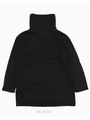 loop yarn turtleneck pullover/BLACK