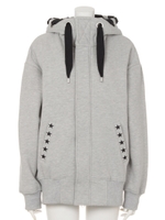 ハトメスターパーカー/ブラック