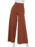 タックニットワイドパンツ/ライトグレー