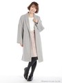 モッサリボン付ロングガウンコート/ハイ