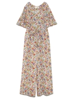 ヴィンテージ花柄ロンパース/OWHT