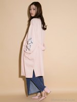 刺繍ポンチガウン/ネイビー