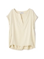 抜け衿Ｖネックブラウス/ホワイト(030)