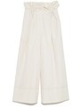 ポイントギャザーワイドパンツ/WHT