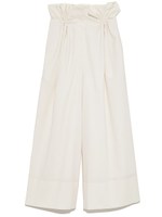 ポイントギャザーワイドパンツ/WHT